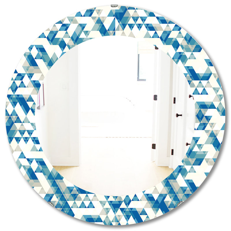 Triangular Colourfields 4 Traditional Wall Mirror, 31.5" H x 31.5" W