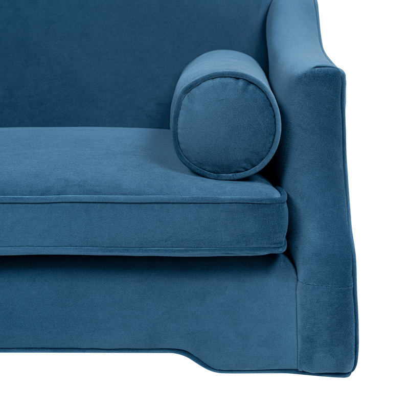 Canapé-lit pour chien 35,5 po Paloma, moyen, velours bleu sarcelle satiné, Bleu