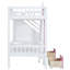 Lit simple superposé simple avec table modulable - rose, et séduisant bureau Twintwin Miable, Stable Enchanting