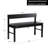 39.8" Wide Modern Minimalist Design Black Solid Wood Dining Bench