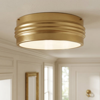 Emmett 3-Light Brushed Gold Flush Mount