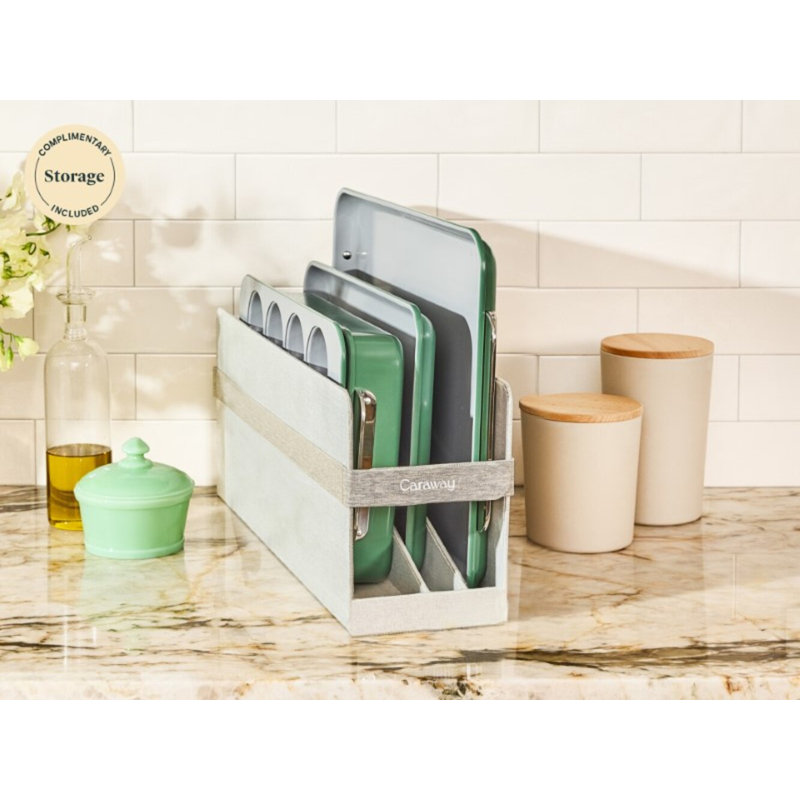 Caraway Non-Toxic Nonstick Ceramic Half Bakeware Set, Sage