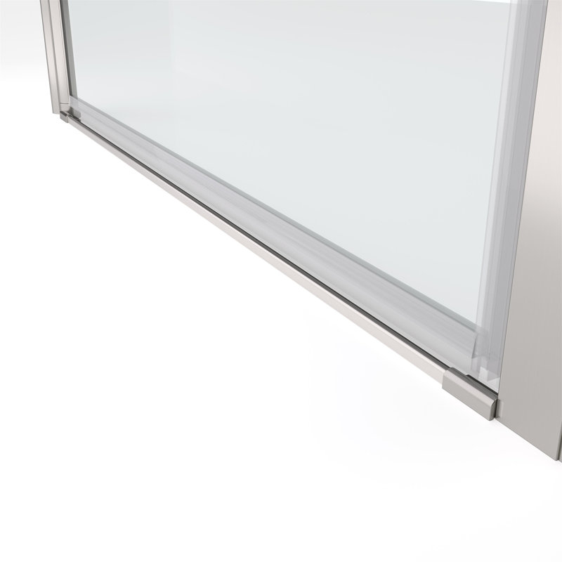 Porte de douche pivotante universelle à ajustement de 1 3/8 po avec finition en verre trempé de 1/4 po