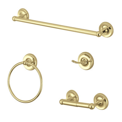 Ensemble de quincaillerie de salle de bain victorienne Kingston en laiton 4 pièces