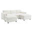 Canapé modulaire 86,5 po en chenille modulaire avec poches de rangement, ensemble de canapé en U à 5 places avec coussins, combinaison libre, canapé Cloud moderne avec 2 repose-pieds mobiles pour le salon, appartement, 3 couleurs-1002794247