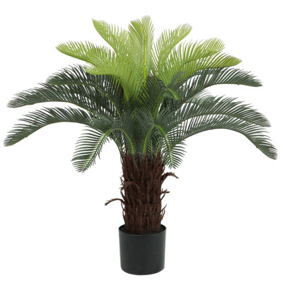 UV Resistant Faux Sago Palm Tree, Artificial Cycad Tree for Home Office Patio Porch  Door Décor