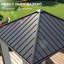 Pavillon de jardin à toit rigide 10 pi x 10 pi avec toit en acier, filet et rideaux