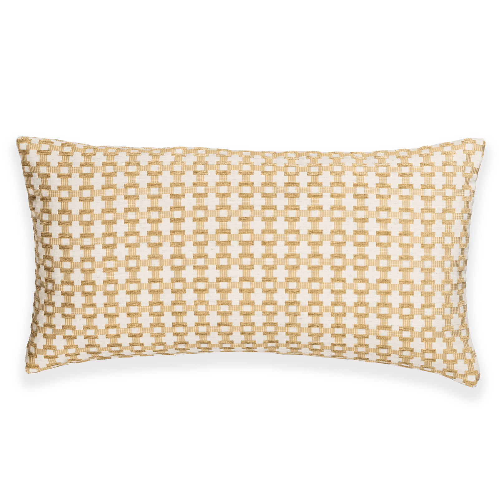 Birch Lane Stride Throw Pillow Lumbar, Polyester, Yellow Geometric
