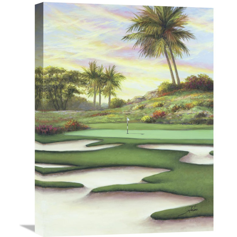 «# 8 Bunkers At Emerald Dunes» par Sambataro, reproduction d'art sur toile tendue, H 24 po x l 18 po x P 1,5 po