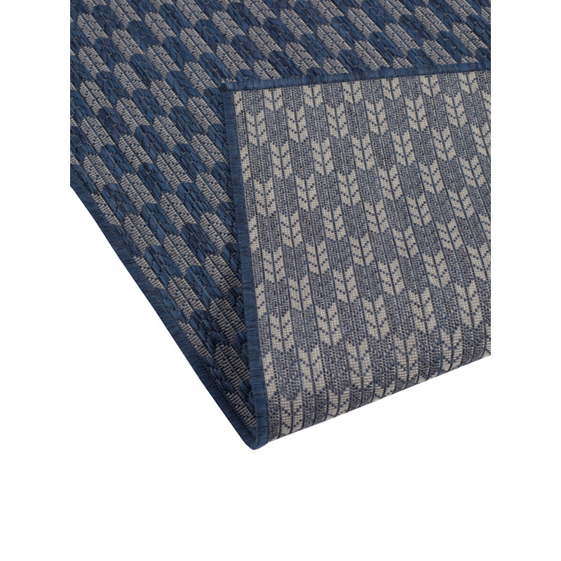 Tapis d'extérieur de qualité supérieure en polypropylène à motif géométrique, Rectangle de 2 pi x 3 pi