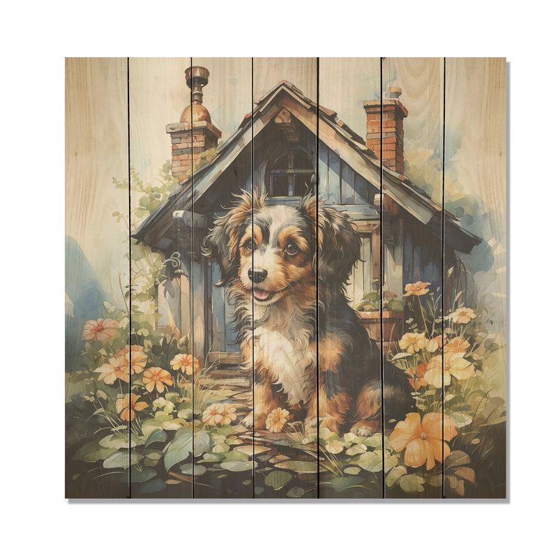 Cozy Cavapoo Cottage - Chien sur bois, H 36 po x l 36 po