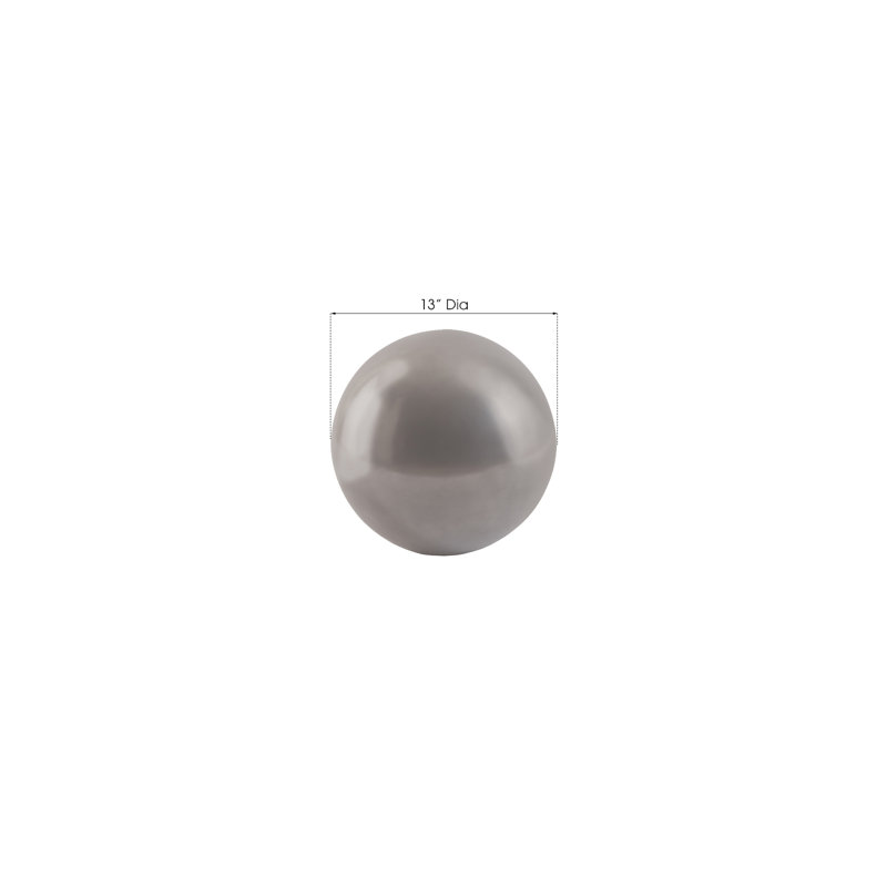 Floor Ball Sculpture, 13" H x 13" W x 13" D, Aluminum