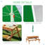 Table de pique-nique pour enfants avec parasol et rangement à l'intérieur