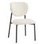 2 chaises de salle à manger rembourrées, beige - Pieds en métal pour une atmosphère contemporaine et élégante. Siège confortable pour une utilisation à long terme.