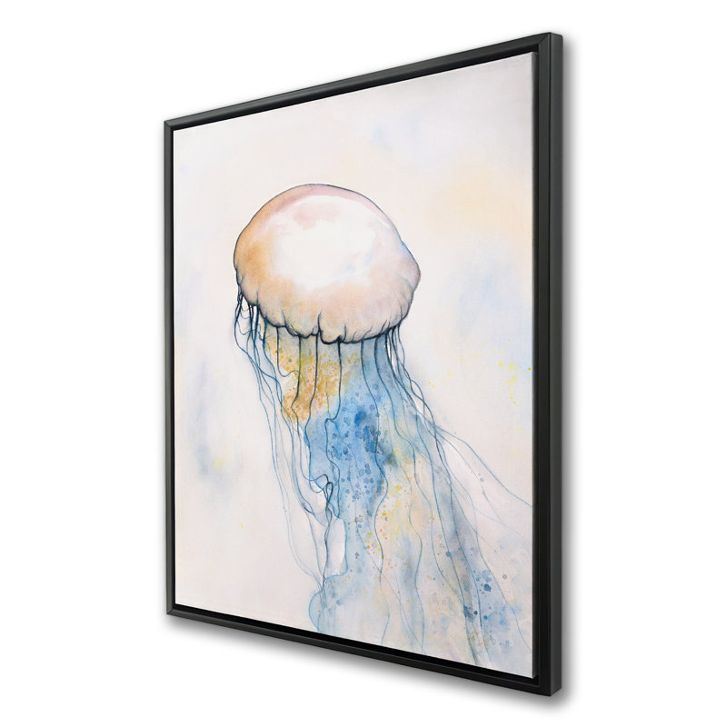 Watercolor Jellyfish - Blue, toile de fond illustrative
