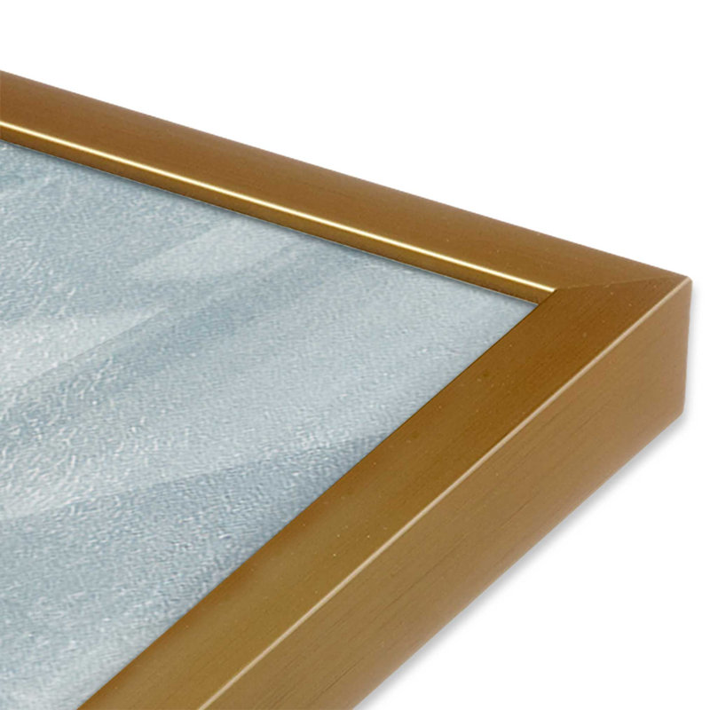 Impressions of Stillness I, H 13,75 po x l 13,75 po, Cadre ouvert en angle, or poli