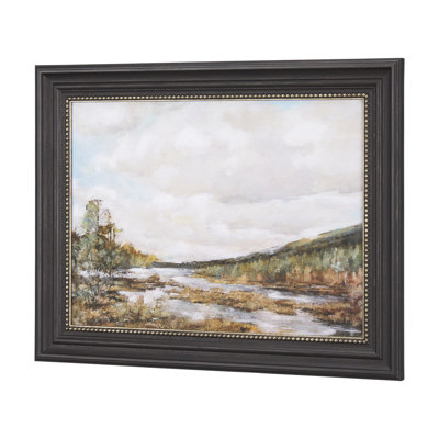 Sea View by Natali a Hand Embelished Textured Framed Art Print