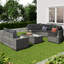 8-Pieces Outdoor Wicker Round Sofa Set