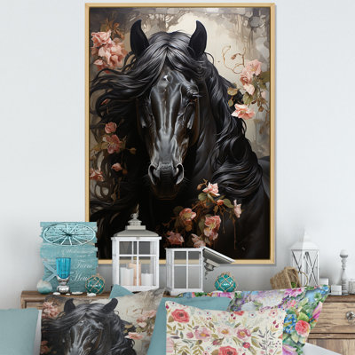 " Black Flower Stallion "