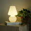 Glass Mushroom Table Lamp, Standard, White Stripe-1277167705