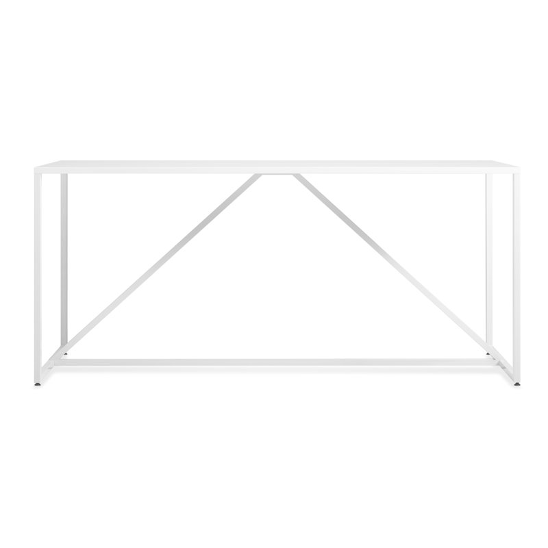Strut Dining Table, White, 28" W x 56" L, Standard (29" Height)