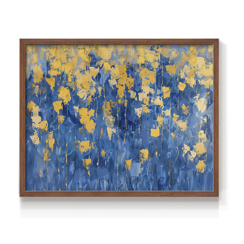 Abstract Series-CLXXVIII -Framed Print - Restickable, 22" H x 28" W, Walnut