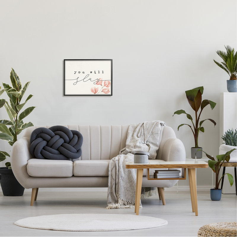 You Will Slay Minimal, L 20 po x H 16 po, Giclée encadrée noir minuit