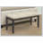 Bench, 44" Rectangular, Dining Room, Entryway, Kitchen, Hallway, Upholstered, Wood, Cream Fabric,  Solid Wood, Transitional