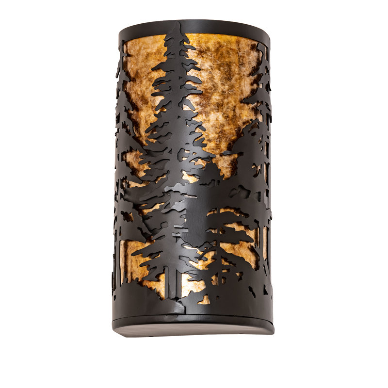 Applique murale encastrée, H 12 po x l 6 po x P 4 po, Orange / Solar Black, 1