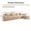 Canapé modulaire 4 places avec repose-pieds Modern