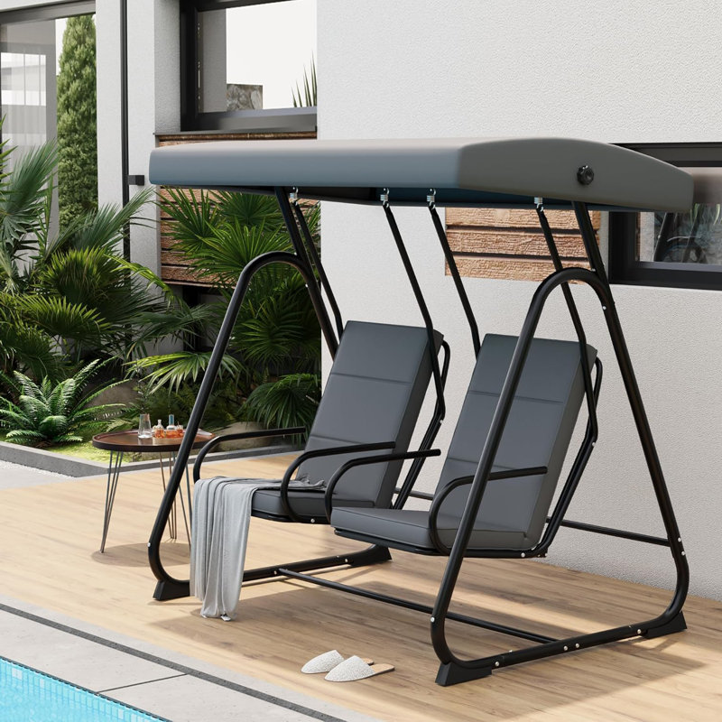 2 Person Porch Swing with Canopy