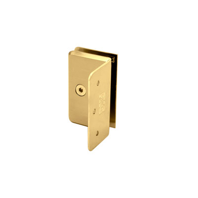 3D79119E14FF4C2BB284C0D9A1E0A02E Preston Glass Clamp Beveled - Flange Mount - Satin Brass