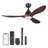  3-Blade Modern Farmhouse Smart LED Ceiling Fan with Dimmable Light in Dark Walnut-638042302-649755465