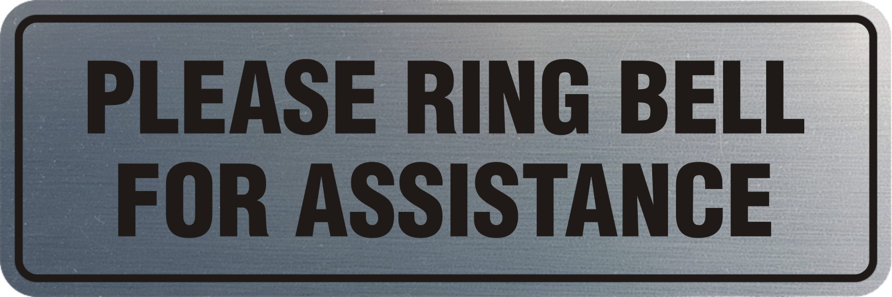 Signs ByLITA Standard Please Ring Bell For Assistance Sign(Navy Blue ...
