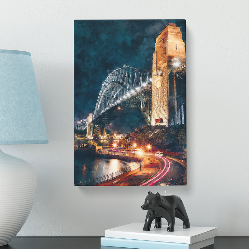 Sydney Harbour Bridge Australia Abstract - Wrapped Canvas, 91cm H x 60cm W x 3cm D