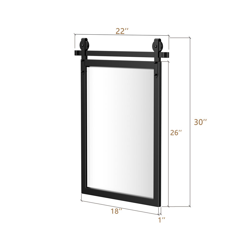 Addiley Metal Rectangle Mirror, 30" x 22"