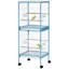 Cage à oiseaux Pawhut Largeur pour envergure, volière d'oiseaux d'intérieur avec conception à portes multiples, convient pour un canari, pinson, conure, 55 po, bleu clair-1755063138