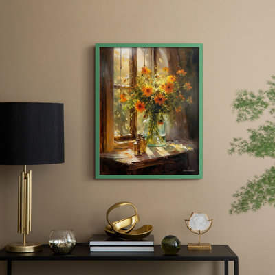 Reproduction encadrée FLORAL Series DCCLxxi - bois massif