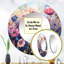 «Purple Dreamy Florals VII - Botanicals large miroir mural, miroir décoratif rond moderne, impression d'art en métal-97183724