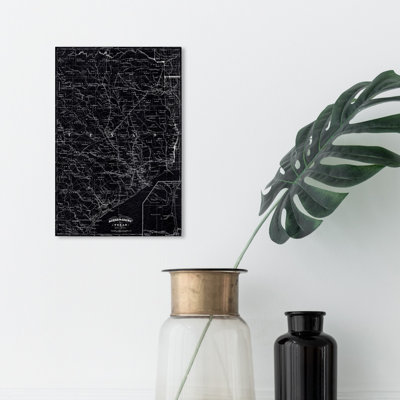 House of Hampton® 'Texas Map 1874' Graphic Art on Canvas