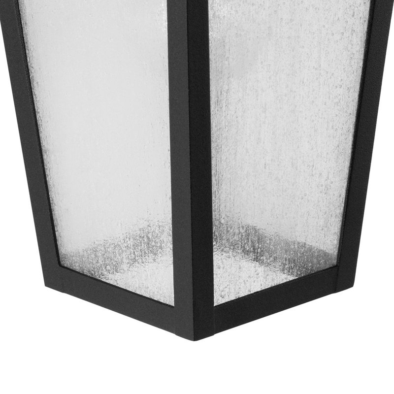 Lanterne murale d'extérieur 1 lumière Tyngsborough, Noir texturé, H 18,9 po x l 10 po x P 11,8 po