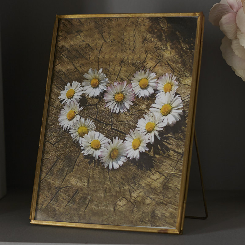 Brass Metal Matte Picture Frame, 5" x 7"