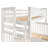 Treva Solid Wood Standard Bunk Beds Twin over Full, 4 Step Ladder, 2 Under-Bed Drawers, White-841017091-917303152