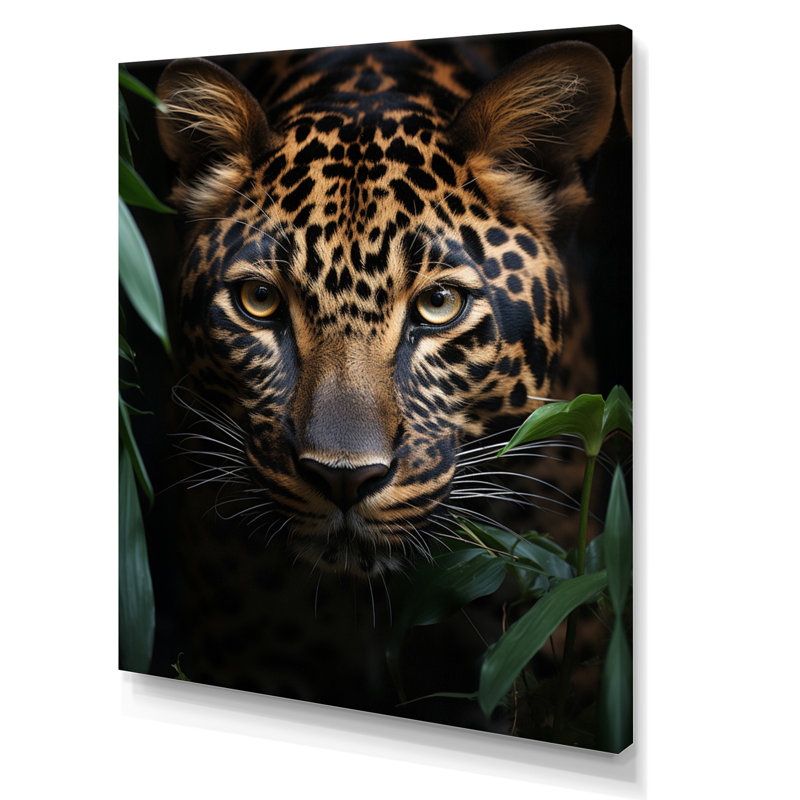 «Leopard Silent Stalk I», art sur toile léopard, H 32 po x l 24 po x P 1 po, Toile tendue