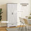 Armoire de cuisine de style campagnard de 72 po de hauteur - Armoire de rangement de cuisine avec tablettes réglables et 2 portes de grange et tiroir, unité de rangement polyvalente pour la salle à manger, bois-540844407
