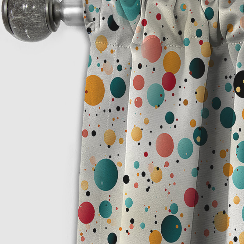 Motif à pois Delight - rideau abstrait - rideau occultant - 1 panneaux, L 52 po x L 120 po