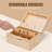 Large Bamboo Box, Locked Storage Decorative Box With Combination Lock, Wooden Lock Box With Lid, Wooden Locked Storage Box With Removable Tray And Jars