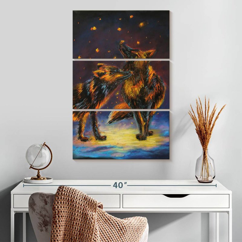 Brampt Flickers And Foxes, 32" H x 20" W