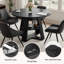 Ensemble de table et chaises de salle à manger extensible ronde à ovale Fecteau-132789857-132789860