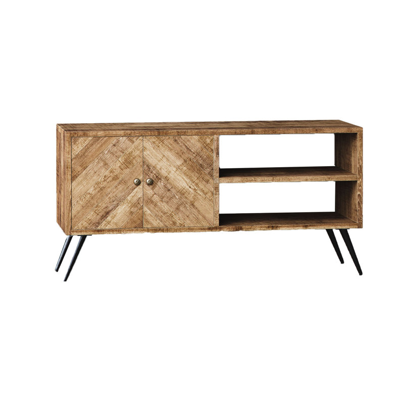 Unfinished TV Stand for TVs up to 49" with Fireplace Included